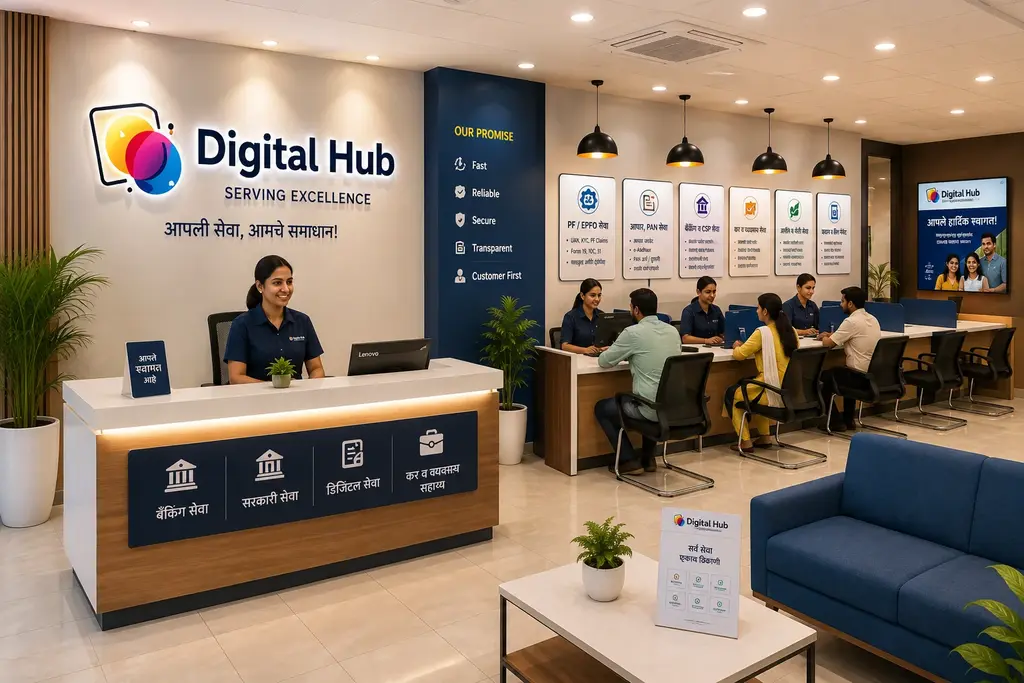Digital Hub professional customer service office interior in Nanekarwadi, Chakan